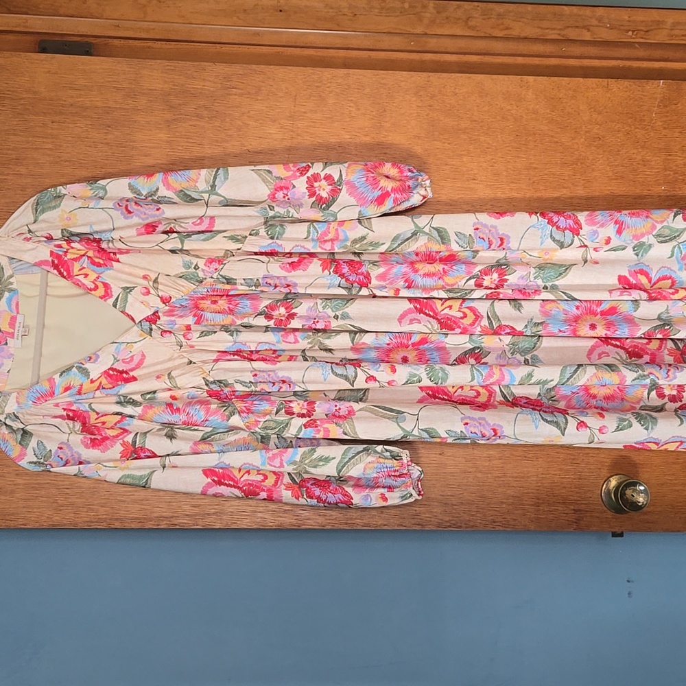 Skies Are Blue Floral Maxi Skirt - Pink and Green
